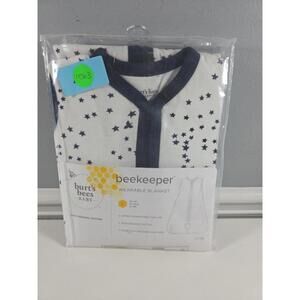 Burt's Bees Beekeeper Wearable Blanket Blue Stars 12-18mo NEW